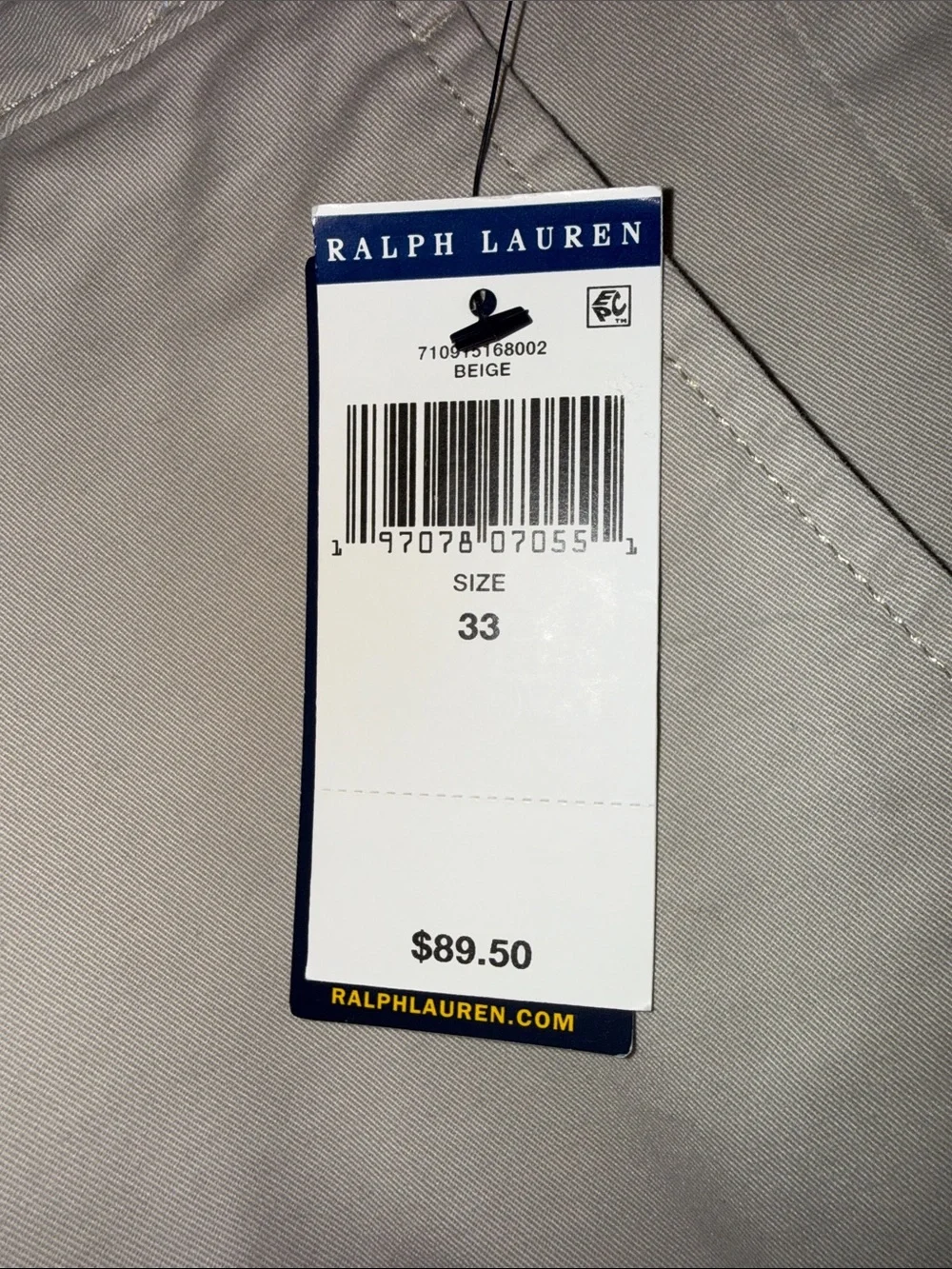 Polo by Ralph Lauren Beige Flat-Front Men's Shorts